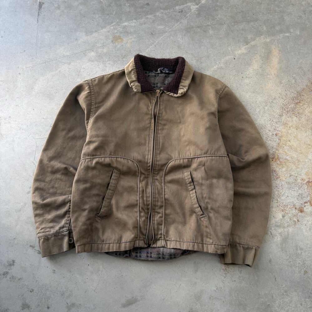 Vintage 40’s 50’s Fruit of the Loom Brown Workwear Jacket True Vintage Size 16